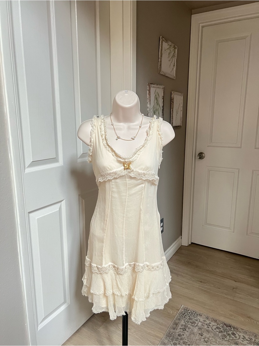 Morgan de Toi Cream Mini Dress